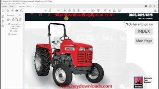 Mahindra Tractor 25 Series 3825 4025 4525 Tier IV Compliant Operators Manual [upl. by Aidekal]