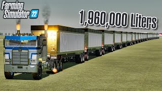 How Many Trailers Can You Pull amp other bad ideas  Farming Simulator 22 [upl. by Tillo]