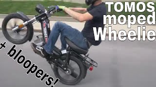 How to wheelie a moped  other moped tricks [upl. by Philips222]