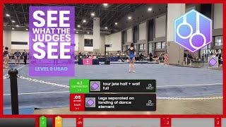 USAG Womens Gymnastics Level 9 Floor Routine [upl. by Atilamrac]