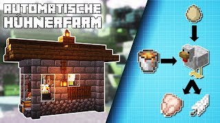 Automatische Hühnerfarm bauen Minecraft deutsch 🐔 Minecraft Tipps Tricks  Minecraft 114 Lets Play [upl. by Milore254]