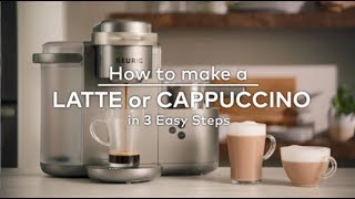 How to make a Latte or Cappuccino in 3 Easy Steps [upl. by Elahcar]