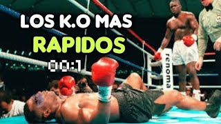 Los 10 NOCAUTS MÁS Rápidos de la Historia del BOXEO Peleas Increíbles [upl. by Maltz]