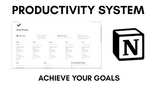 How To Make a Productivity System in Notion [upl. by Yenittirb]