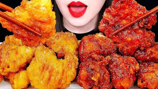 ASMR KYOCHON FRIED CHICKEN 교촌 레드허니순살치킨 먹방 리얼사운드 EATING SOUNDS MUKBANG 咀嚼音チキンモッパン [upl. by Harms]