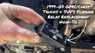 199907 GMCChevy Trucks amp SUVs Flasher Relay Replacement HowTo [upl. by Patrick]