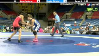 Cadet WM 95  Alma Cardenas Texas vs Brooke Thurber Wisconsin [upl. by Nirro513]