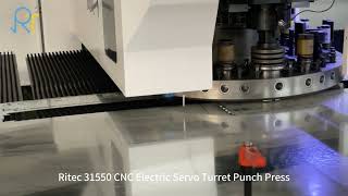 Ritec 31550 CNC Electric Servo Turret Punch Press [upl. by Aerdnahs]