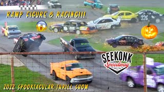 RAMP FIGURE 8 RACING Spooktacular Pumpkin Smash Thrill Show 2022 [upl. by Zacek]