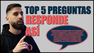 Las 5 preguntas MÁS COMUNES en ENTREVISTAS DE TRABAJO y cómo RESPONDERLAS [upl. by Coady512]