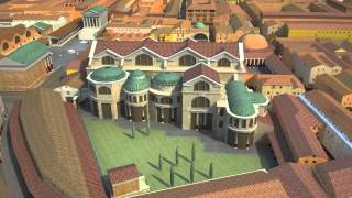 Ostia Antica harbour of the Imperial Rome  A computer reconstruction [upl. by Mines]