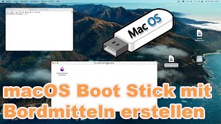 macOS Boot Stick mit Bordmitteln erstellen  Bootstick ohne zusätzliche Software unter macOS [upl. by Venus938]