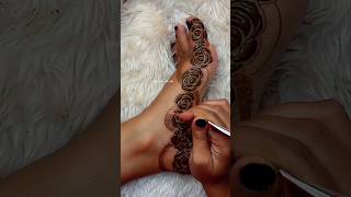 Side Leg Mehndi Design Simple youtubeshorts shortsvideos shorts [upl. by Aliemaj]