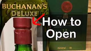 How to Open Buchanans Deluxe Bottle [upl. by Aztin]