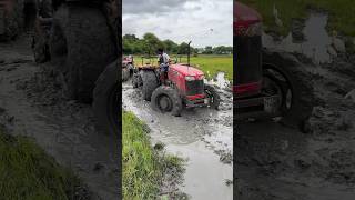 Massey ferguson 4wd tractor working in mud shorts trending tractor [upl. by Ninel]