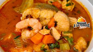 Caldo de pescado con camarones 😋  Cocinando A la Periqué [upl. by Yearwood88]