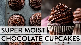 Super Moist Chocolate Cupcakes  Sallys Baking Recipes [upl. by Ramin943]