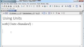 Working with Units in Maple [upl. by Rodnas]