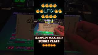 LFG 2500 MAX BET Bubble Craps Roll 933🔥🔥🔥Bluffinbob Realbrettski Shorts Casino Dice [upl. by Eniamreg150]