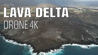 La Palma Lava delta Spains newest land in the ocean 4K Drone Air 2S 301021 [upl. by Ocko]