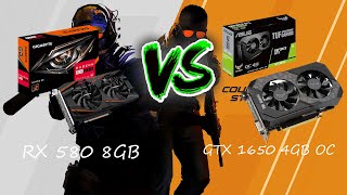 RX 580 8GB VS GTX 1650 4GB OC Counter Strike 2 Benchmark Test [upl. by Cadman481]