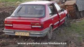 French cars crushed by tanks [upl. by Nauqad]