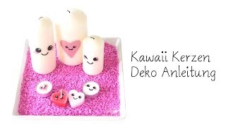 DIY Kerzen gestalten  Kawaii Kerzen  Anielas Fimo [upl. by Dixon584]