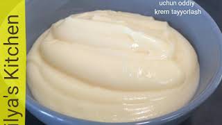 Oddiy krem tayyorlash 🍰 Simple Pastry Cream [upl. by Senn]