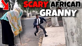 Scary African Granny Prank🤣😭VERY FUNNY HALLOWEEN [upl. by Aserehs488]