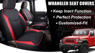 COVERADO  Installation  20082023 Jeep Wrangler JL Seat Covers 4 Door [upl. by Yelrebmik469]