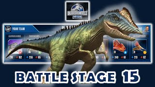 Jurassic World Game  Battle Stage 15  Dinosaur fights [upl. by Ilil]