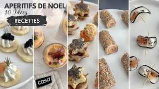 RECETTES DE NOEL  10 idées simples rapides dapéritifs amuse bouche  petit budget amp Meal Prep ✨ [upl. by Eidissac]