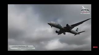 Egyptian pilot lands safely at London Heathrow Airport during Strom Eunice [upl. by Mairym]