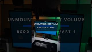 BSOD quick fix UNMOUNTABLEBOOTVOLUME part 1 [upl. by Kcerb]