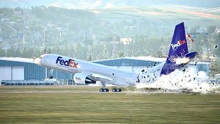 😱Martinique Aime Cesaire Airport FedEx B757 Tail Strike Accident [upl. by Eirrot]