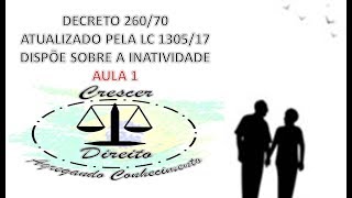 Decreto 26070  Dispõe sobre Inatividade  Aula 1 [upl. by Ojeillib]