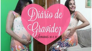 Diário de Gravidez 10 e 11 Semanas  Barriga crescendo rápido [upl. by Otinauj498]