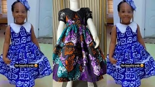 How to Cut and Sew Full Kiddies Ball Gown With Collar [upl. by Bencion]