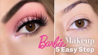 Barbie Girl Eye Makeup in 5 EASY STEPS  How To Apply Eye Makeup [upl. by Ened]