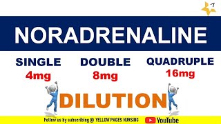 Noradrenaline drug calculation using single double amp Quadruple strength [upl. by Nnel]