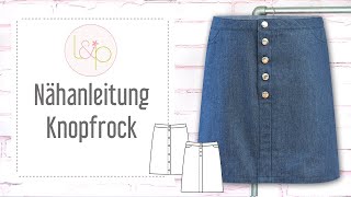 Nähanleitung lillesol Knopfrock  einen Rock mit Knopfleiste nähen [upl. by Rape211]