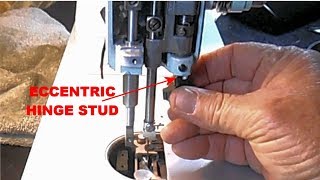 How to Position the Needle to Hook Point on a Singer Model 347 [upl. by Knarf632]