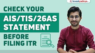 Check your AISTIS26AS statement before filing ITR [upl. by Gervais]