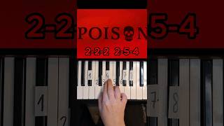 Hazbin Hotel Poison Piano Tutorial shorts [upl. by Wilfreda]