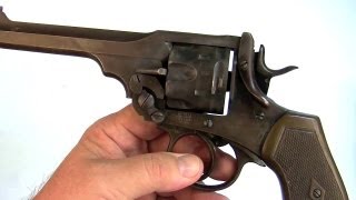 Shooting British 455 Webley Cartridges in a Shaved Webley MK VI Revolver [upl. by Ater]