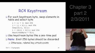 Chapter 3 part 2 Symmetric Key Crypto  stream ciphers RC4 [upl. by Aztiray]