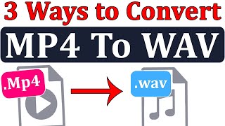 3 Ways MP4 To WAV Converter  How to Convert Mp4 To Wav File in Hindi By Mukesh Burdak [upl. by Hoon]