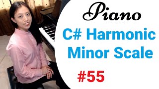 C Harmonic Minor Scale Piano Scales and Arpeggios 55 [upl. by Salem]