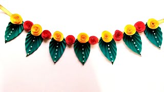 Diy Door toranDoor Hanging Idea  Toran Making Idea How to make flower Toran  Toran for festivals [upl. by Tabor]