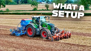 Drilling Stubble turnips  JP PRICE  fendt ryetec lemken [upl. by Burny]